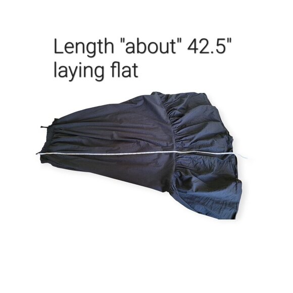 WeWoreWhat Smocked Cotton Midi Dress, Black Size M - Picture 9 of 13